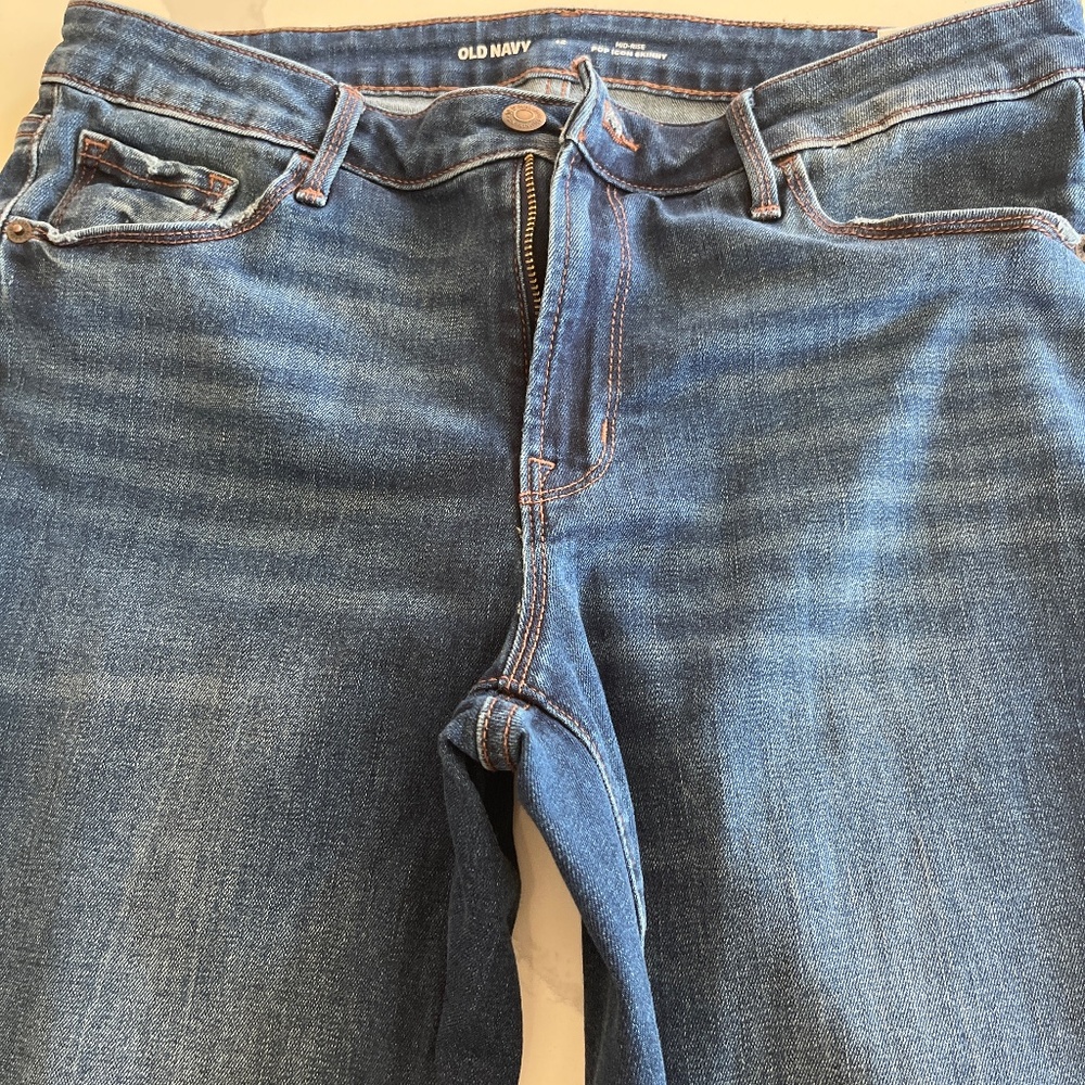 Women’s Old Navy Mid-rise Pop Icon Skinny Jeans Dark Blue